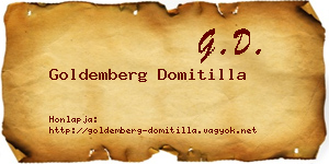 Goldemberg Domitilla névjegykártya